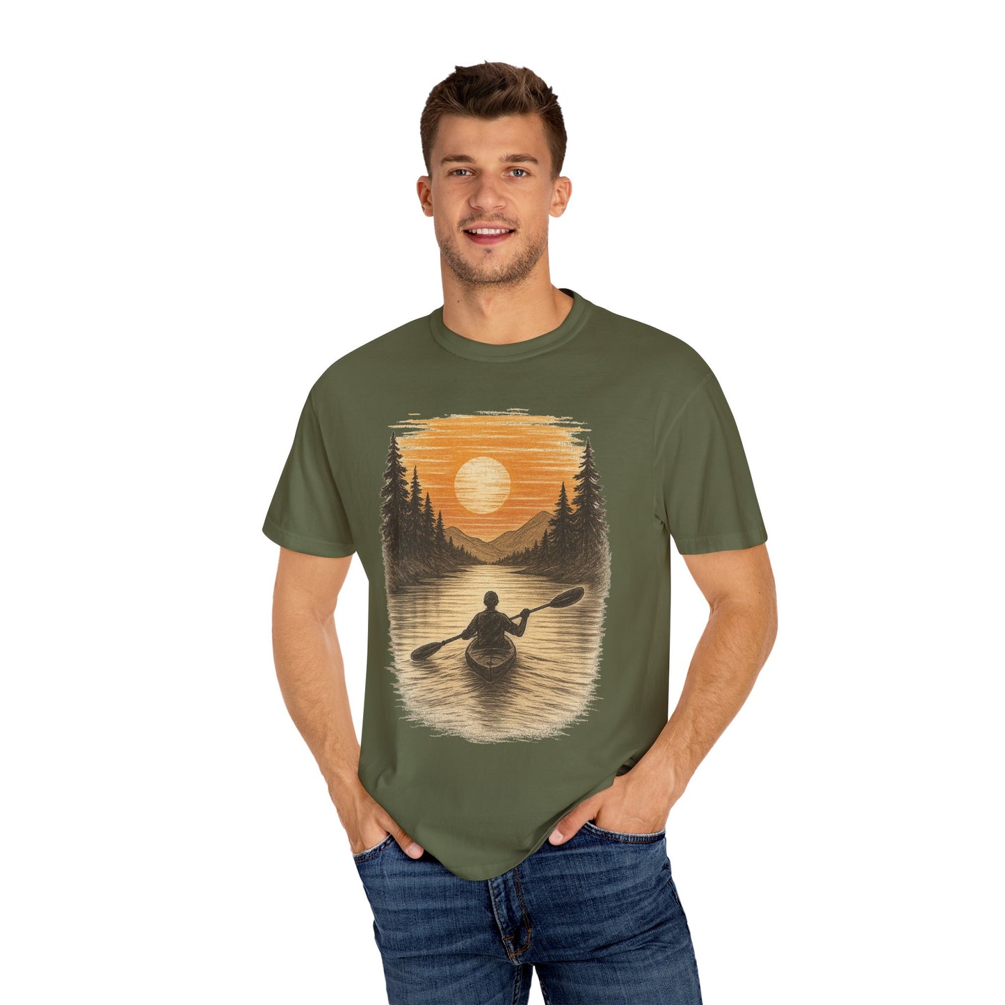 Sunset Kayak Unisex T-Shirt - 11 colors