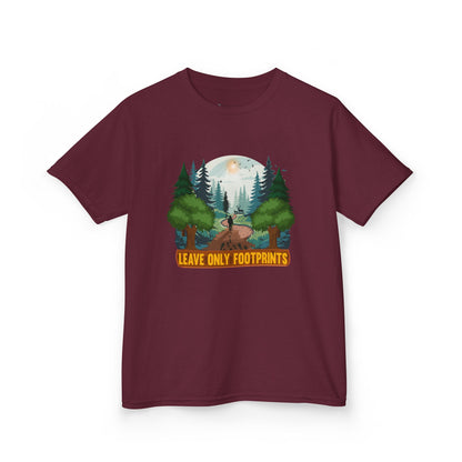 Kids' Leave Only Footprints Forest T-Shirt - 18 colors