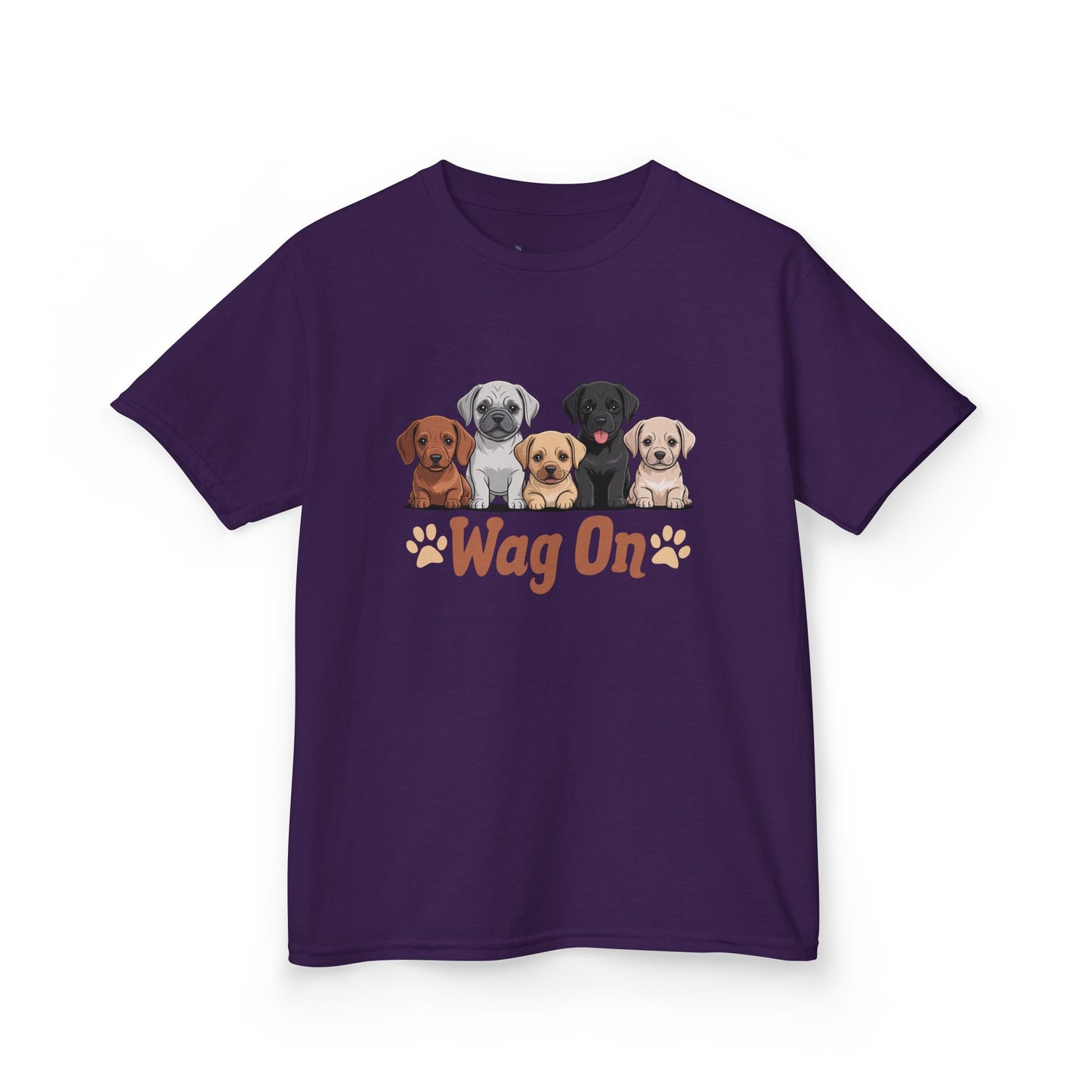 Kids' Wag On Furry Puppies T-Shirt - 16 colors