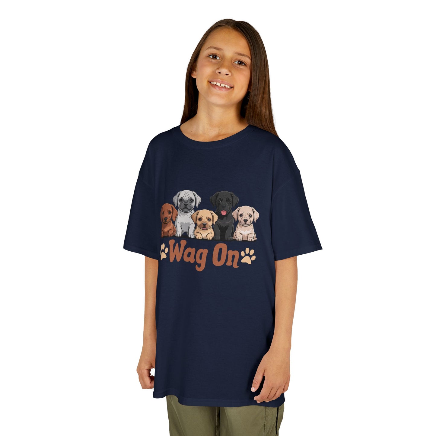 Kids' Wag On Furry Puppies T-Shirt - 16 colors