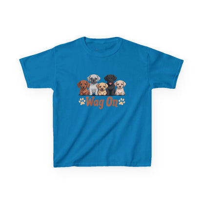 Kids' Wag On Furry Puppies T-Shirt - 16 colors