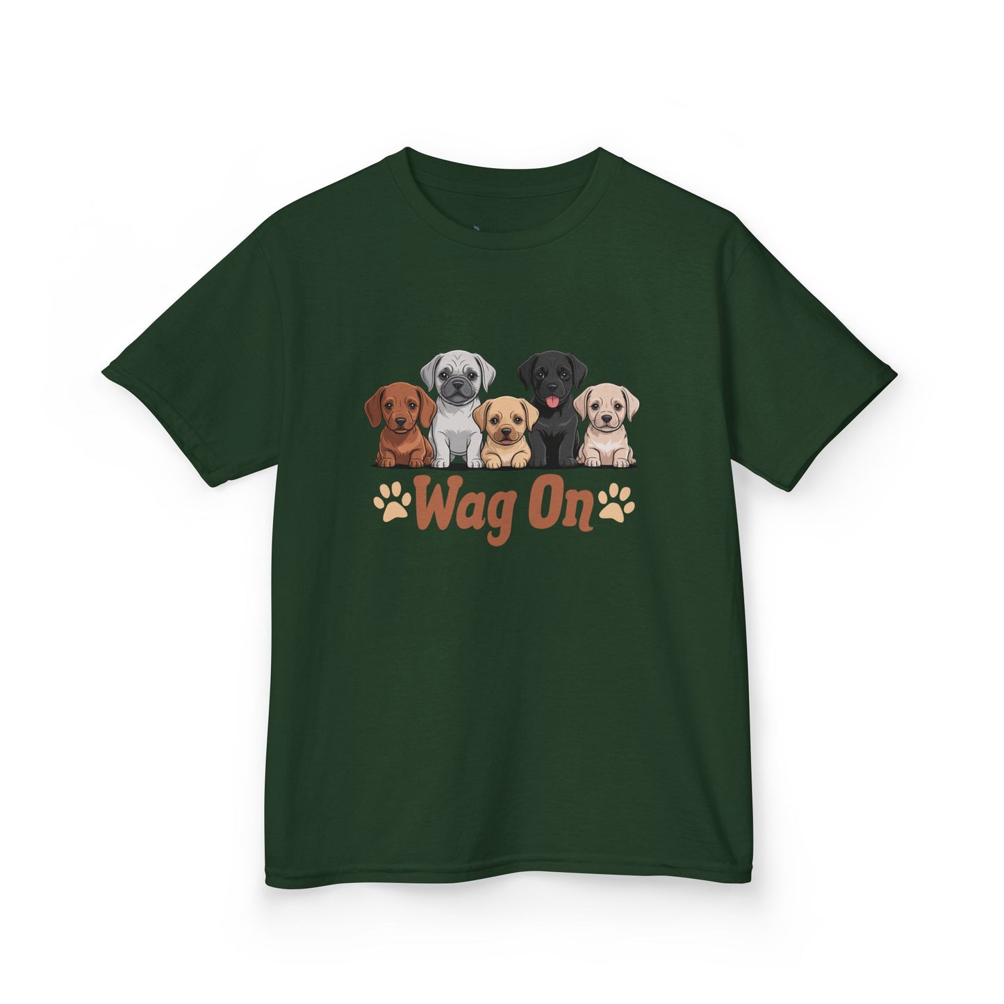Kids' Wag On Furry Puppies T-Shirt - 16 colors