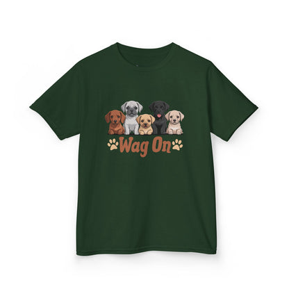 Kids' Wag On Furry Puppies T-Shirt - 16 colors