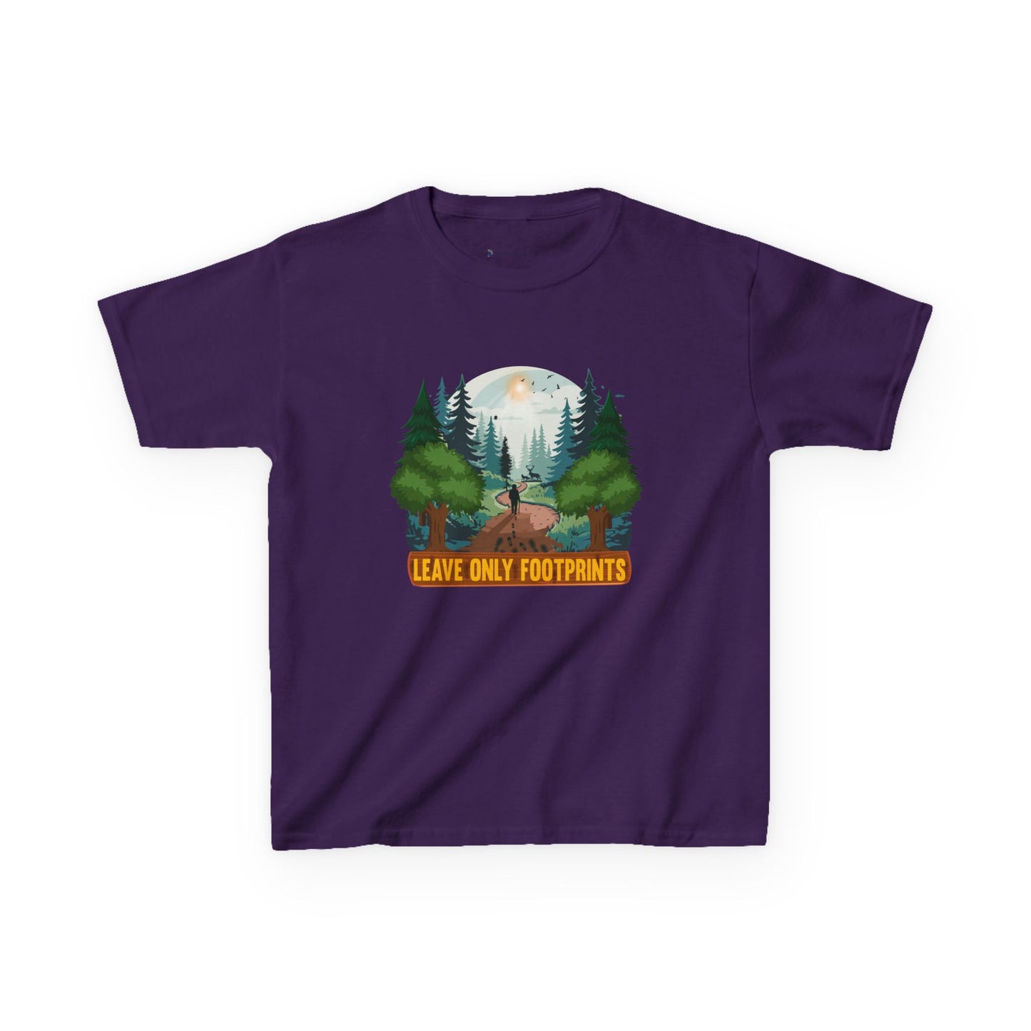 Kids' Leave Only Footprints Forest T-Shirt - 18 colors