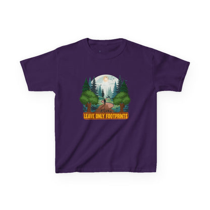 Kids' Leave Only Footprints Forest T-Shirt - 18 colors