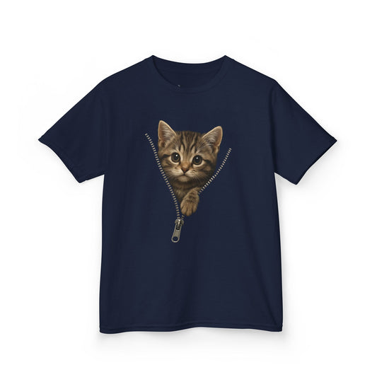Kids' Peeking Kitten T-shirt - 14 colors