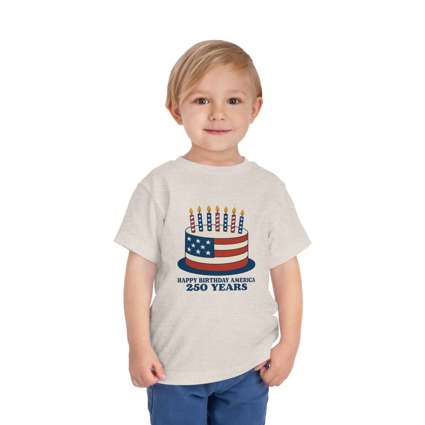USA Birthday Cake Cute Toddler Tee - 7 colors