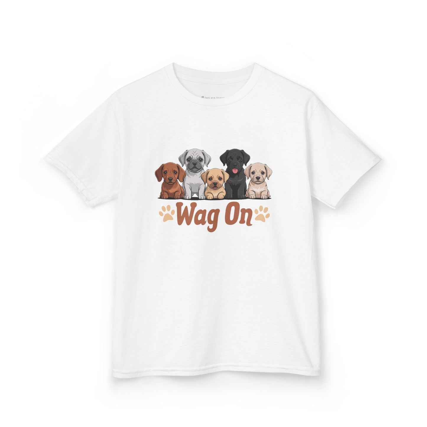 Kids' Wag On Furry Puppies T-Shirt - 16 colors