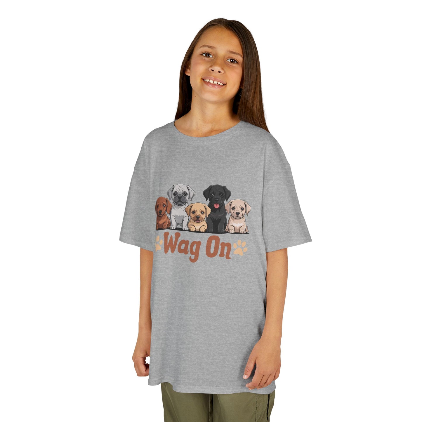 Kids' Wag On Furry Puppies T-Shirt - 16 colors