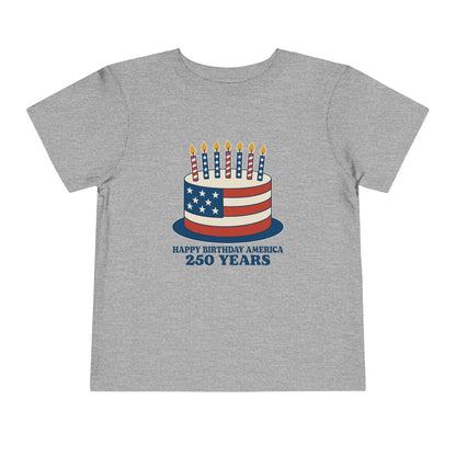 USA Birthday Cake Cute Toddler Tee - 7 colors