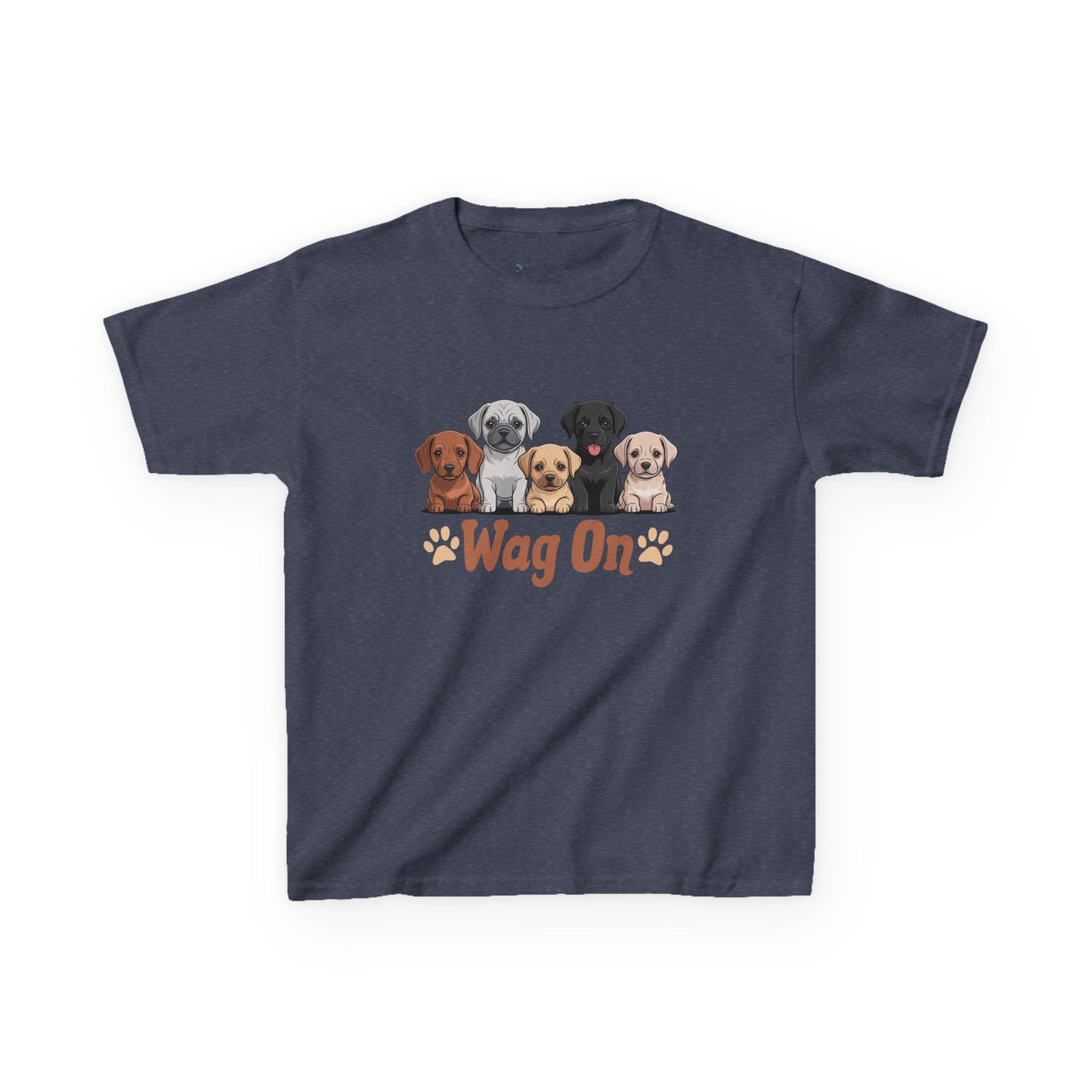 Kids' Wag On Furry Puppies T-Shirt - 16 colors