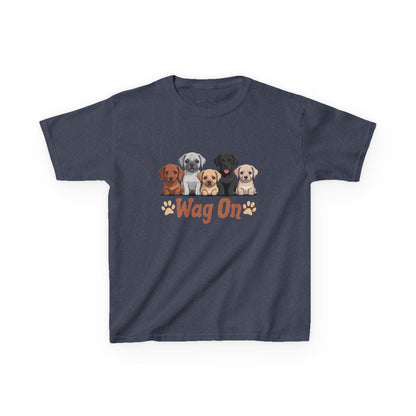 Kids' Wag On Furry Puppies T-Shirt - 16 colors