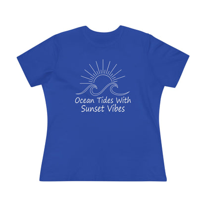 Women's Ocean Tides Sunset Vibes Semi-Relaxed T-Shirt - 8 colors