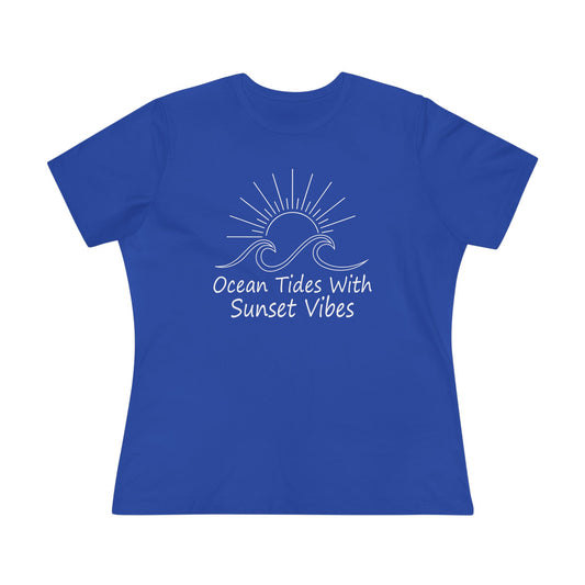 Women's Ocean Tides Sunset Vibes Semi-Relaxed T-Shirt - 8 colors