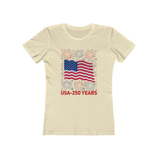 Women's USA 250 Years Birthday Fireworks T-Shirt
