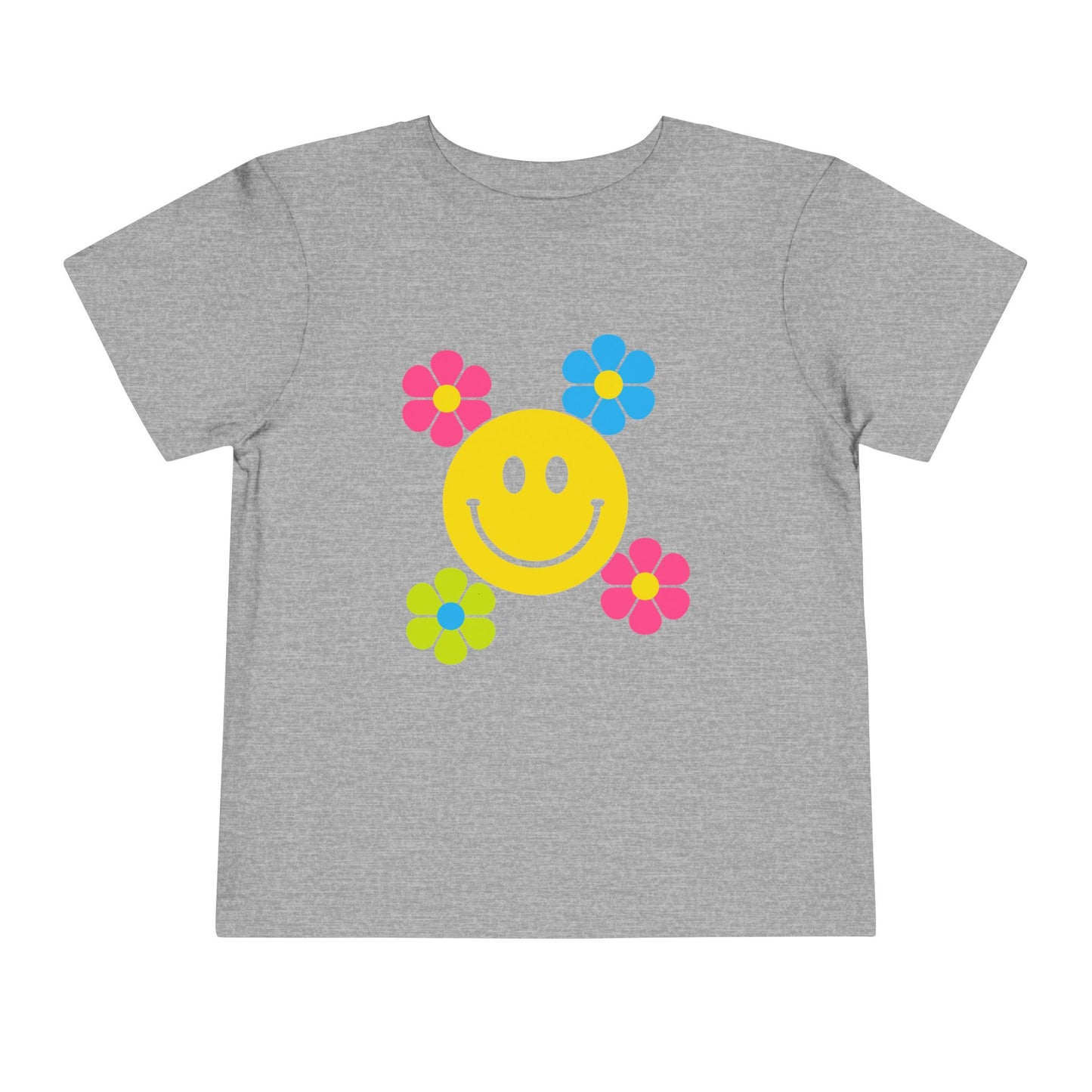 Girls' Smiley Cute Toddler Flower Tee - 10 colors
