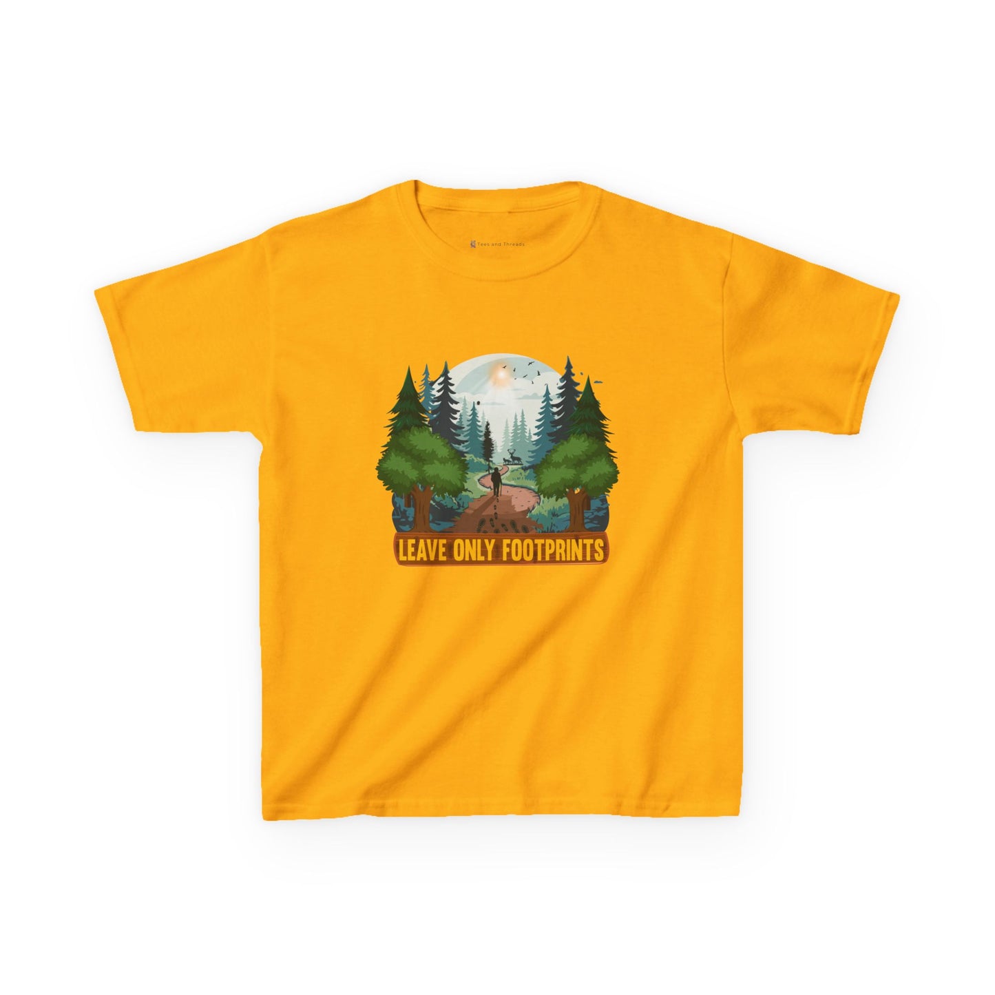 Kids' Leave Only Footprints Forest T-Shirt - 18 colors
