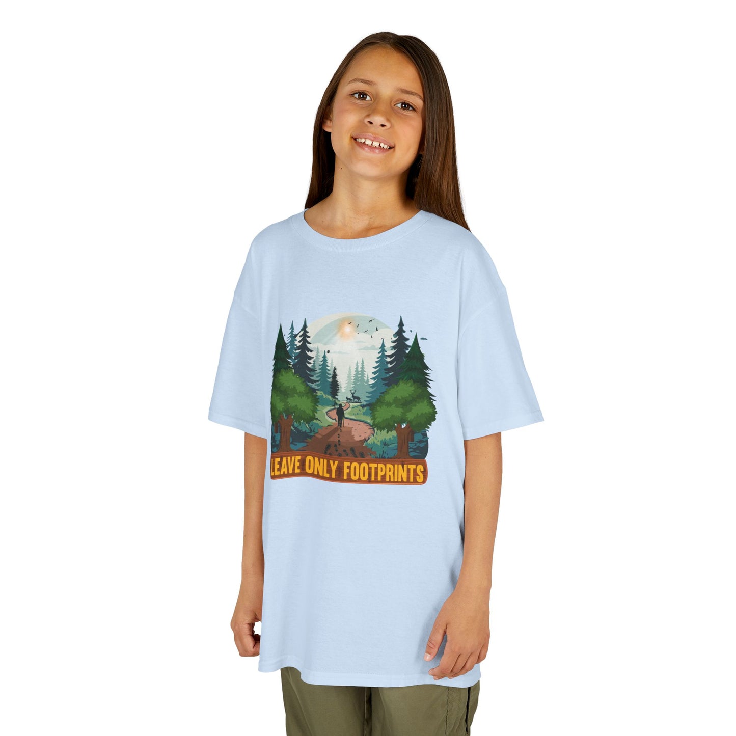 Kids' Leave Only Footprints Forest T-Shirt - 18 colors