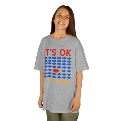 Kids' It's OK To Be Different Fishy Friends T-Shirt - 15 colors