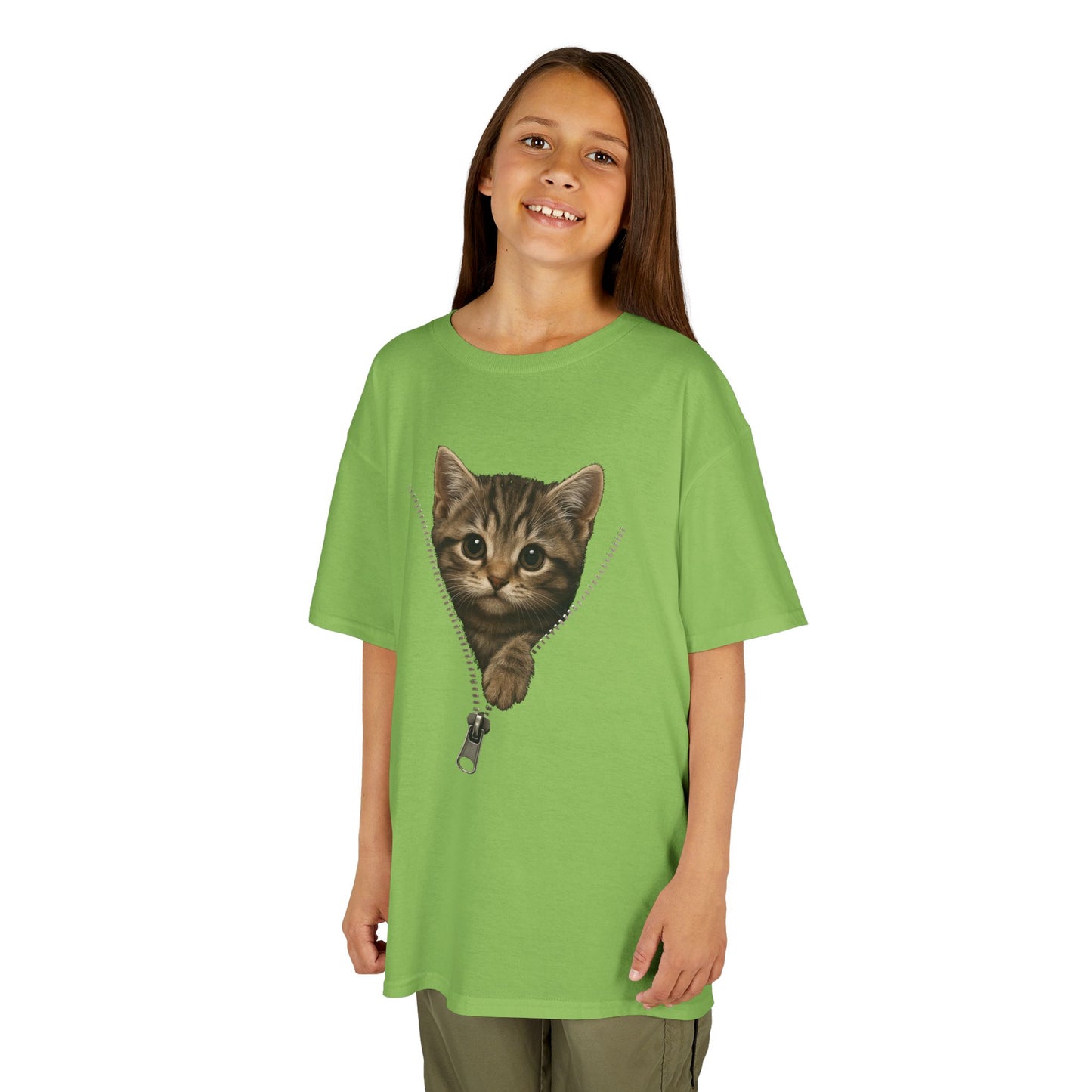 Kids' Peeking Kitten T-shirt - 14 colors