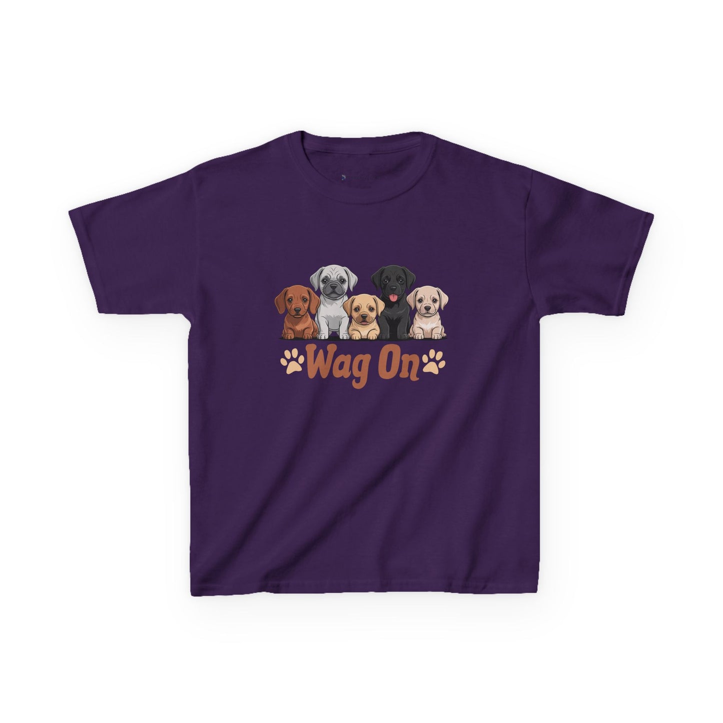 Kids' Wag On Furry Puppies T-Shirt - 16 colors