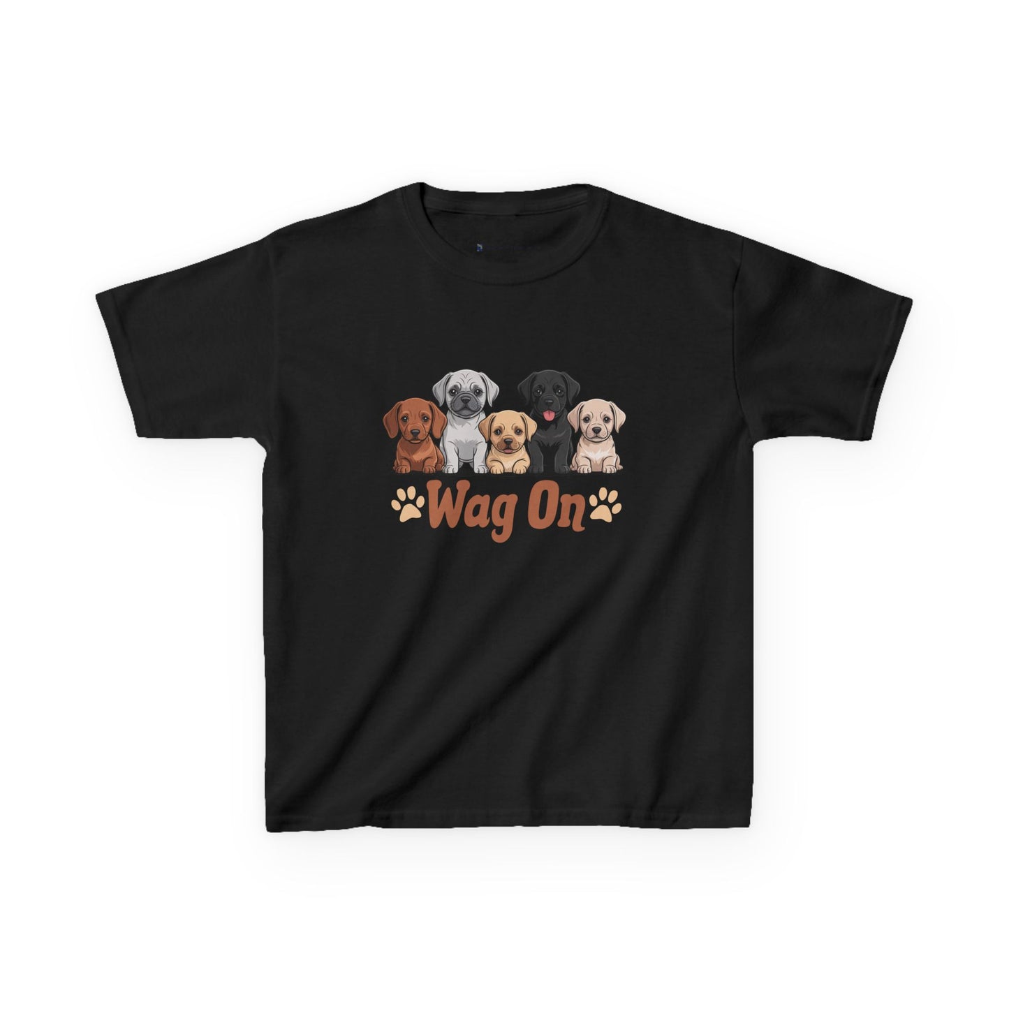 Kids' Wag On Furry Puppies T-Shirt - 16 colors