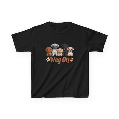 Kids' Wag On Furry Puppies T-Shirt - 16 colors