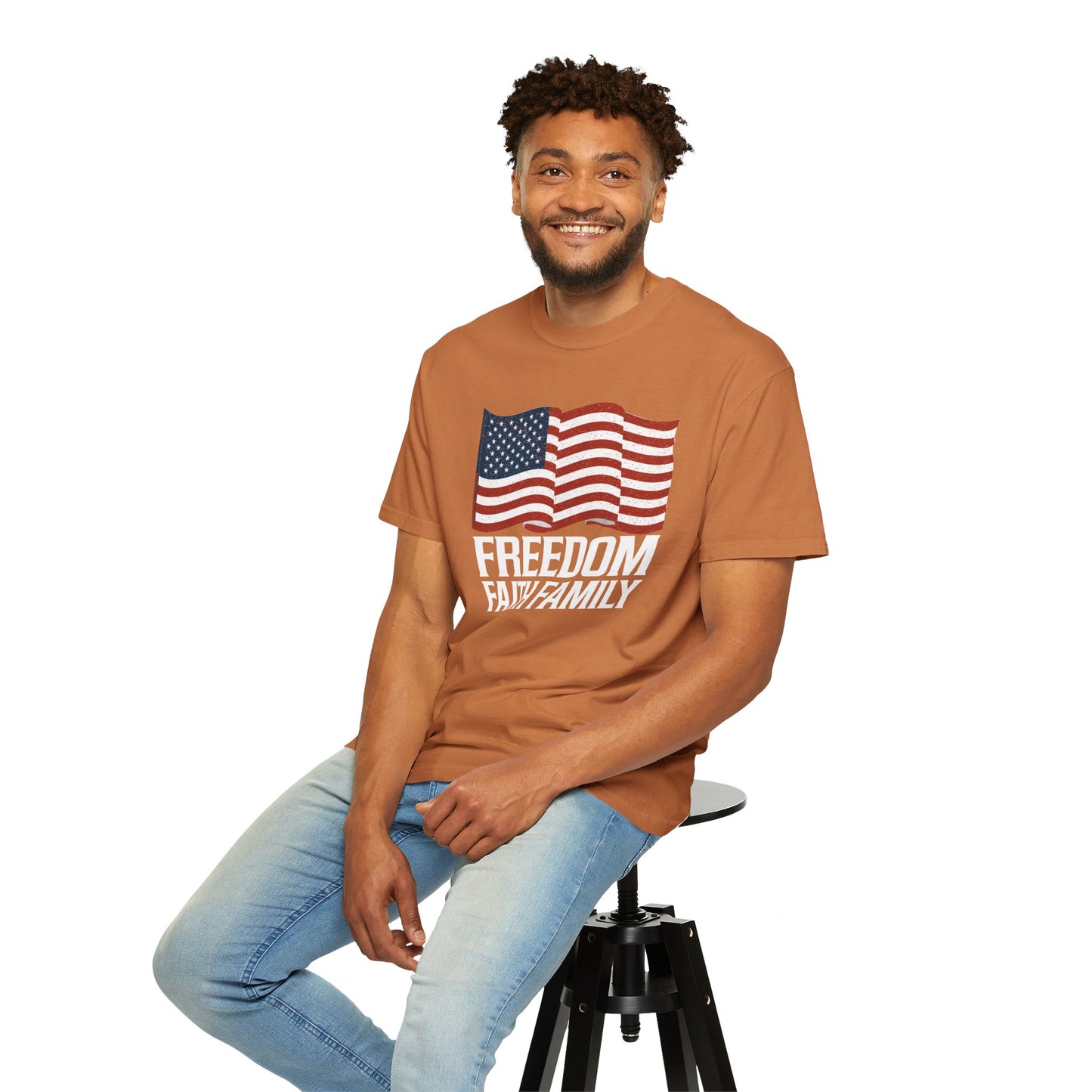 Patriotic Freedom Faith Family T-shirt - 17 colors