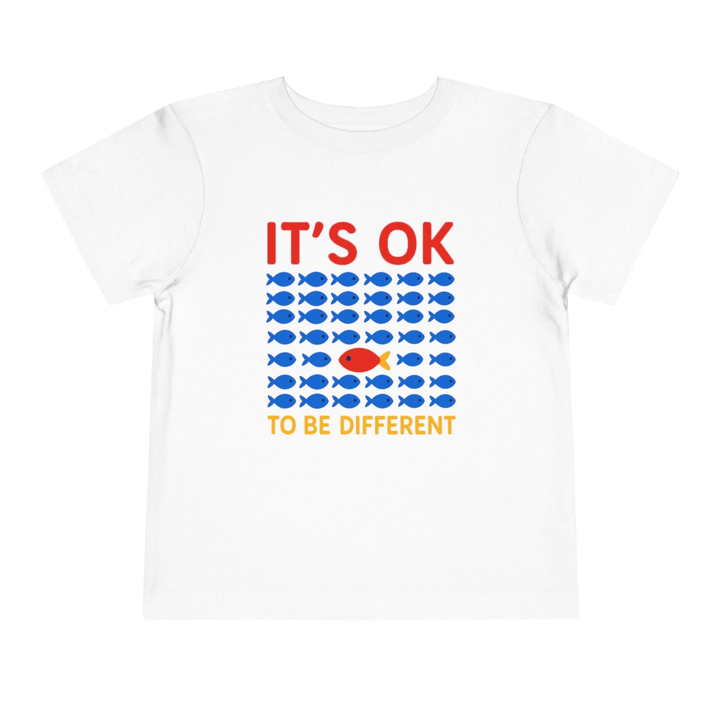 It's OK To Be Different Cute Fishy Toddler Tee - 8 colors