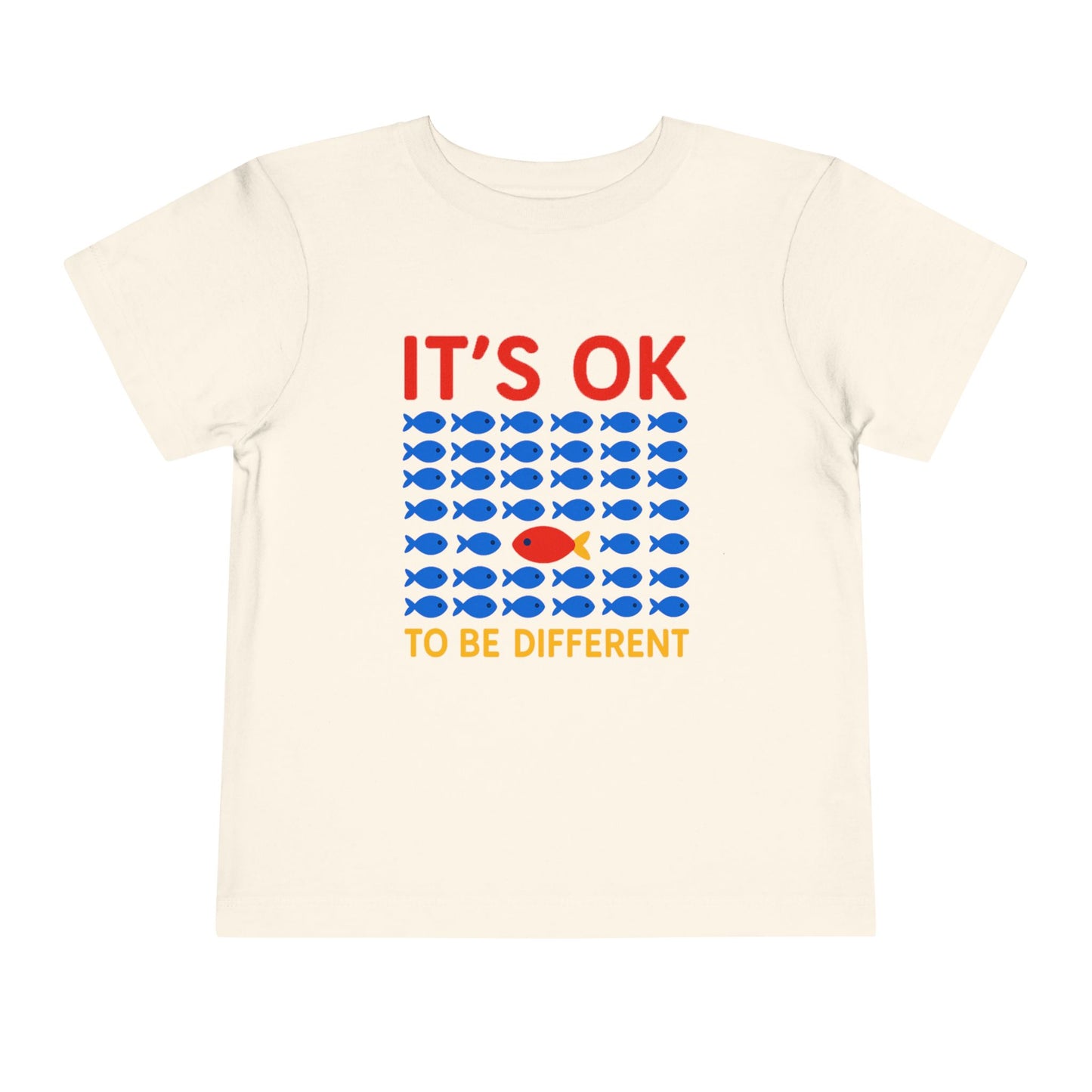 It's OK To Be Different Cute Fishy Toddler Tee - 8 colors