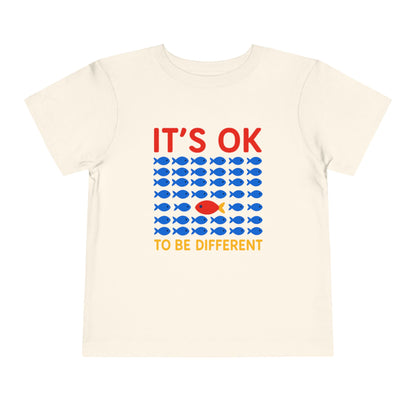 It's OK To Be Different Cute Fishy Toddler Tee - 8 colors