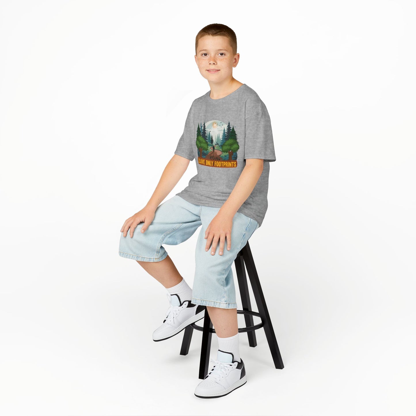 Kids' Leave Only Footprints Forest T-Shirt - 18 colors