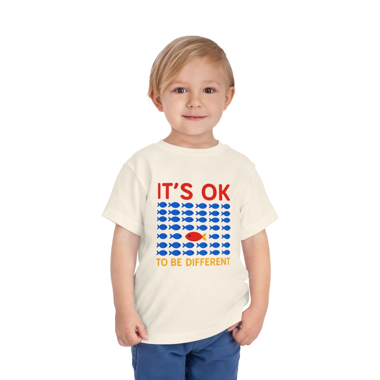 It's OK To Be Different Cute Fishy Toddler Tee - 8 colors