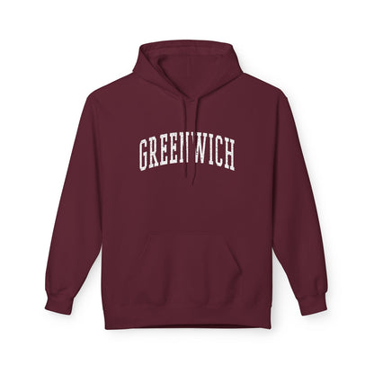 Greenwich, CT Fleece Hoodie - Unisex Sweatshirt for Casual Comfort