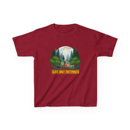 Kids' Leave Only Footprints Forest T-Shirt - 18 colors