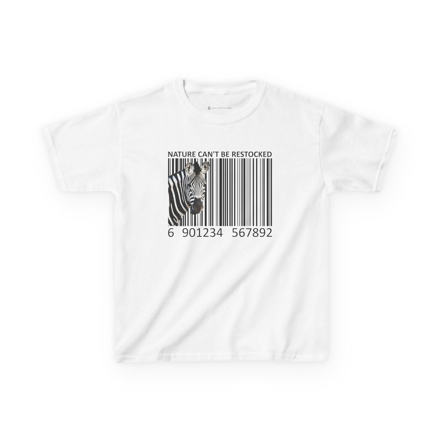Kids' Nature Can't Be Restocked Zebra T-shirt - 10 colors