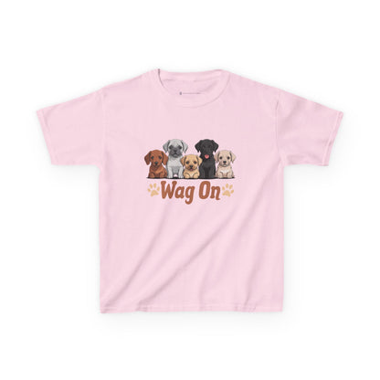 Kids' Wag On Furry Puppies T-Shirt - 16 colors