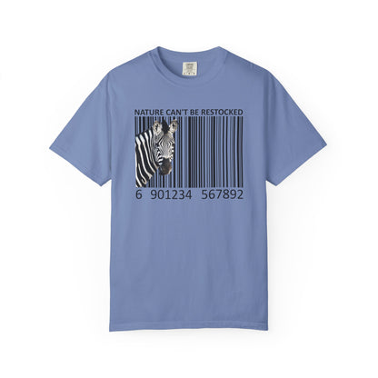 Nature Can't Be Restocked Bar Code Zebra T-Shirt - 12 colors