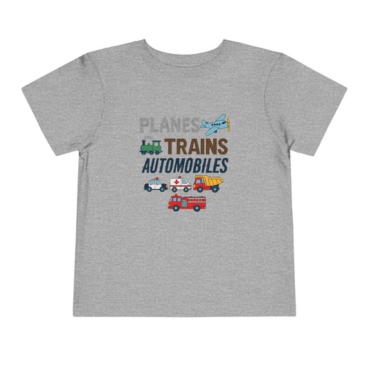 Planes, Trains, Automobiles Cute Toddler Tee - 7 colors