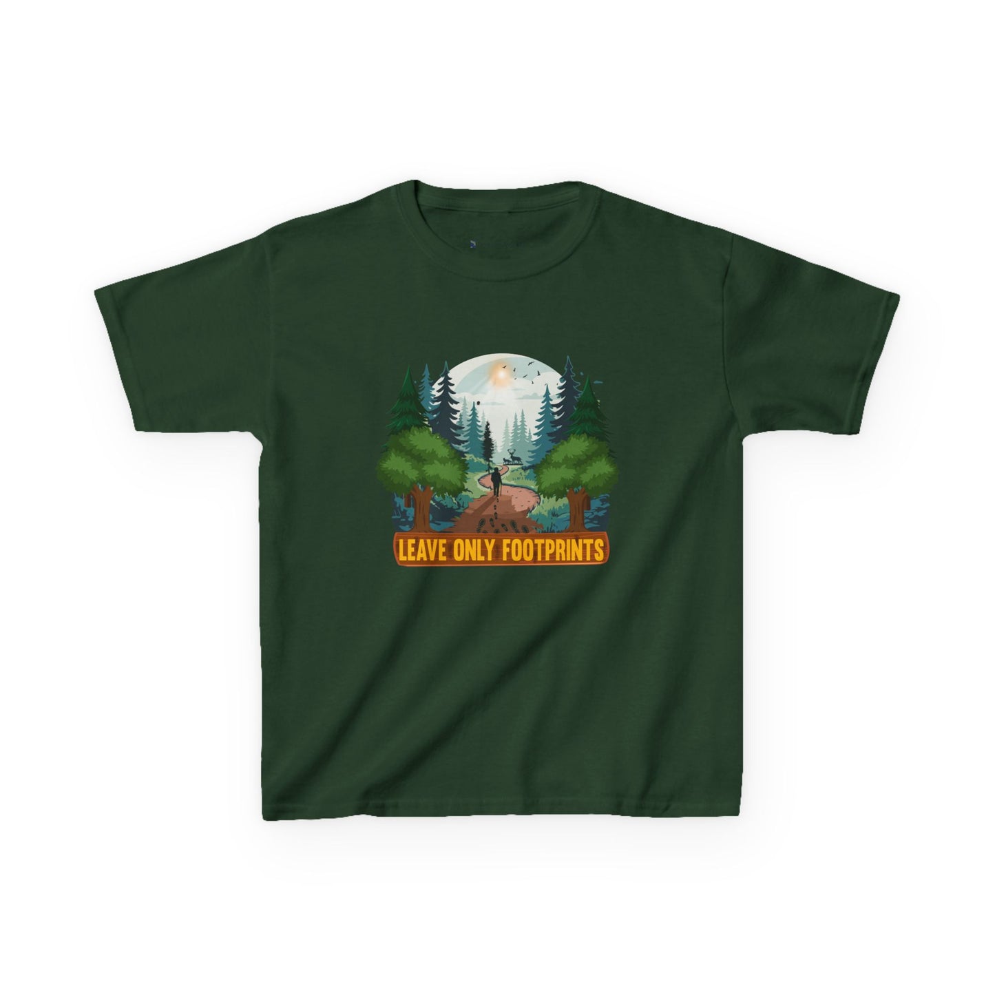 Kids' Leave Only Footprints Forest T-Shirt - 18 colors