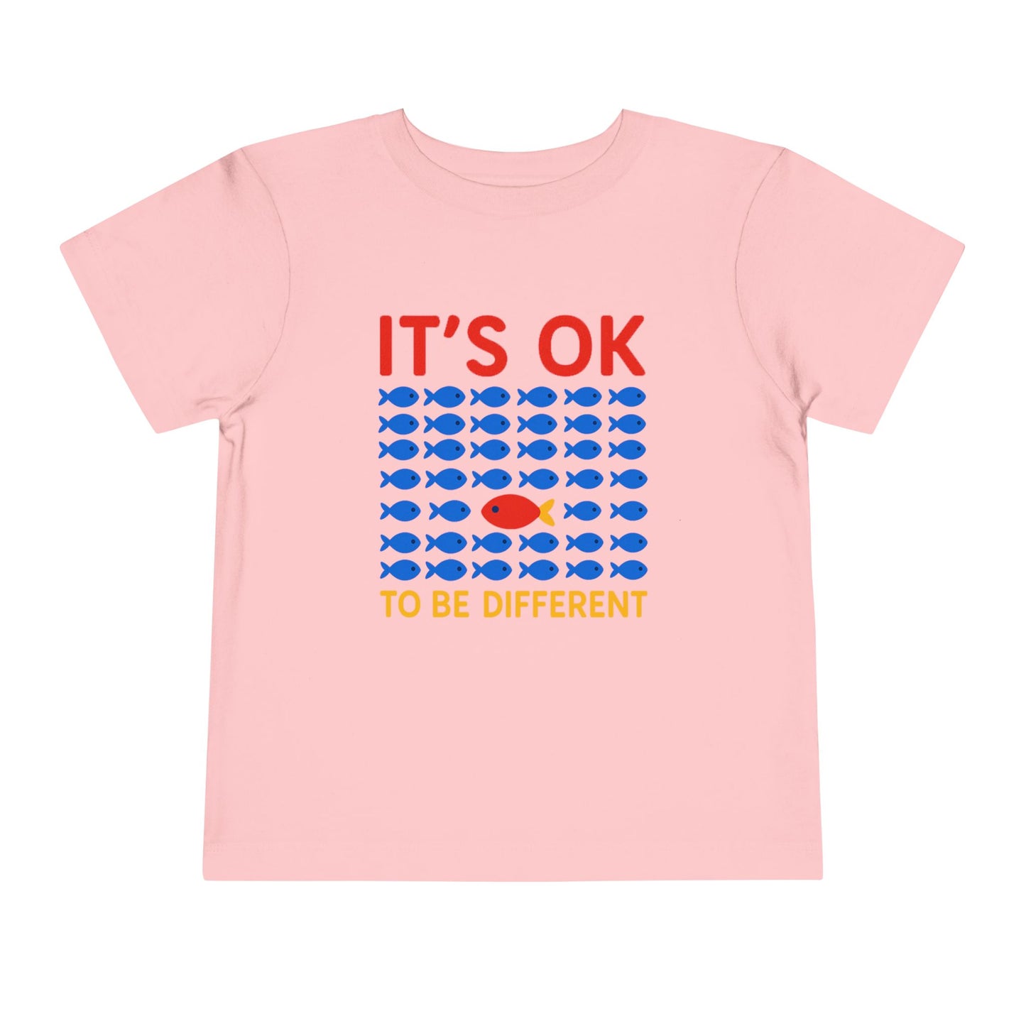 It's OK To Be Different Cute Fishy Toddler Tee - 8 colors