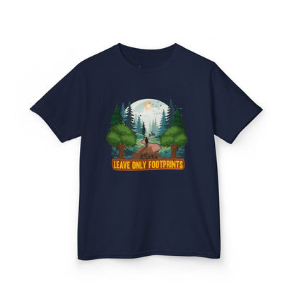 Kids' Leave Only Footprints Forest T-Shirt - 18 colors