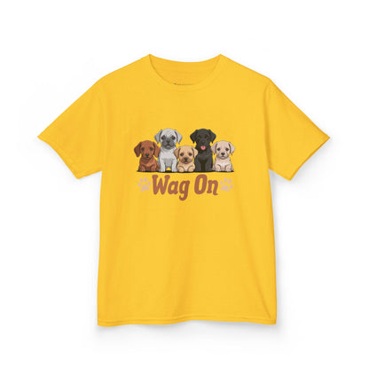 Kids' Wag On Furry Puppies T-Shirt - 16 colors