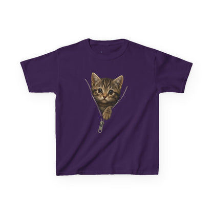 Kids' Peeking Kitten T-shirt - 14 colors